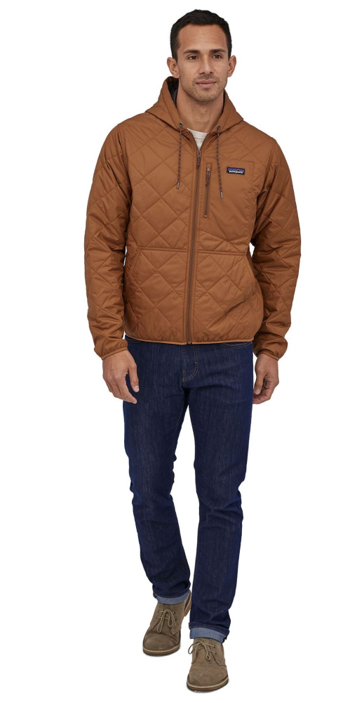 Patagonia Diamond Quilted Bomber Hoody 27610 EWBN Model Full Patagonia Diamond Quilted Bomber Hoody 27610 EWBN Model Full